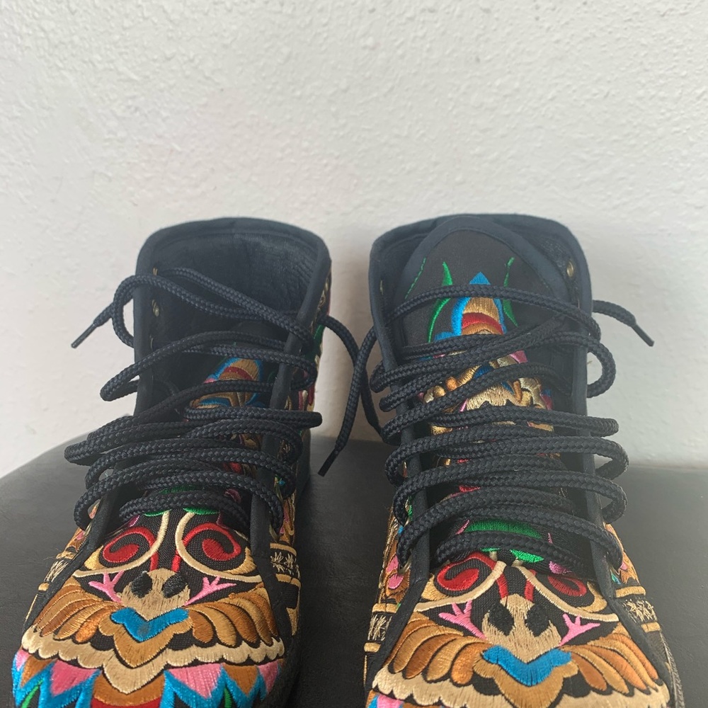 Custom handmade embroidered shoes